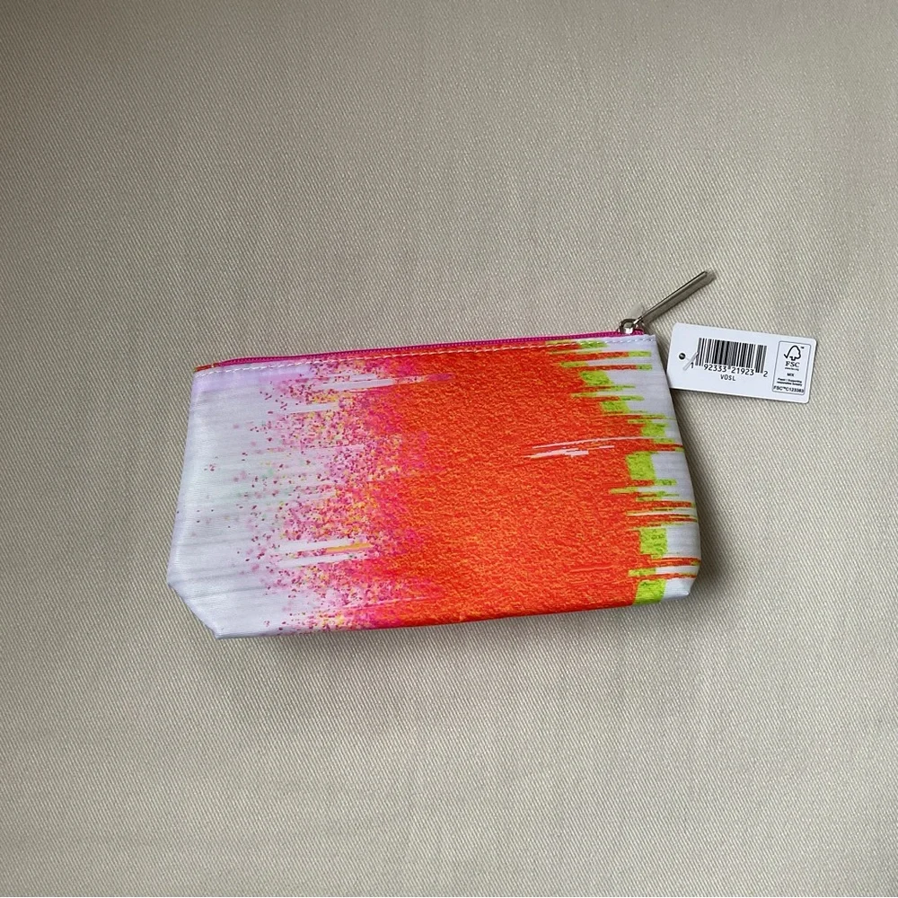 Clinique Cosmetic Bag Makeup Pouch Bright Spring Happy 😃 NWT